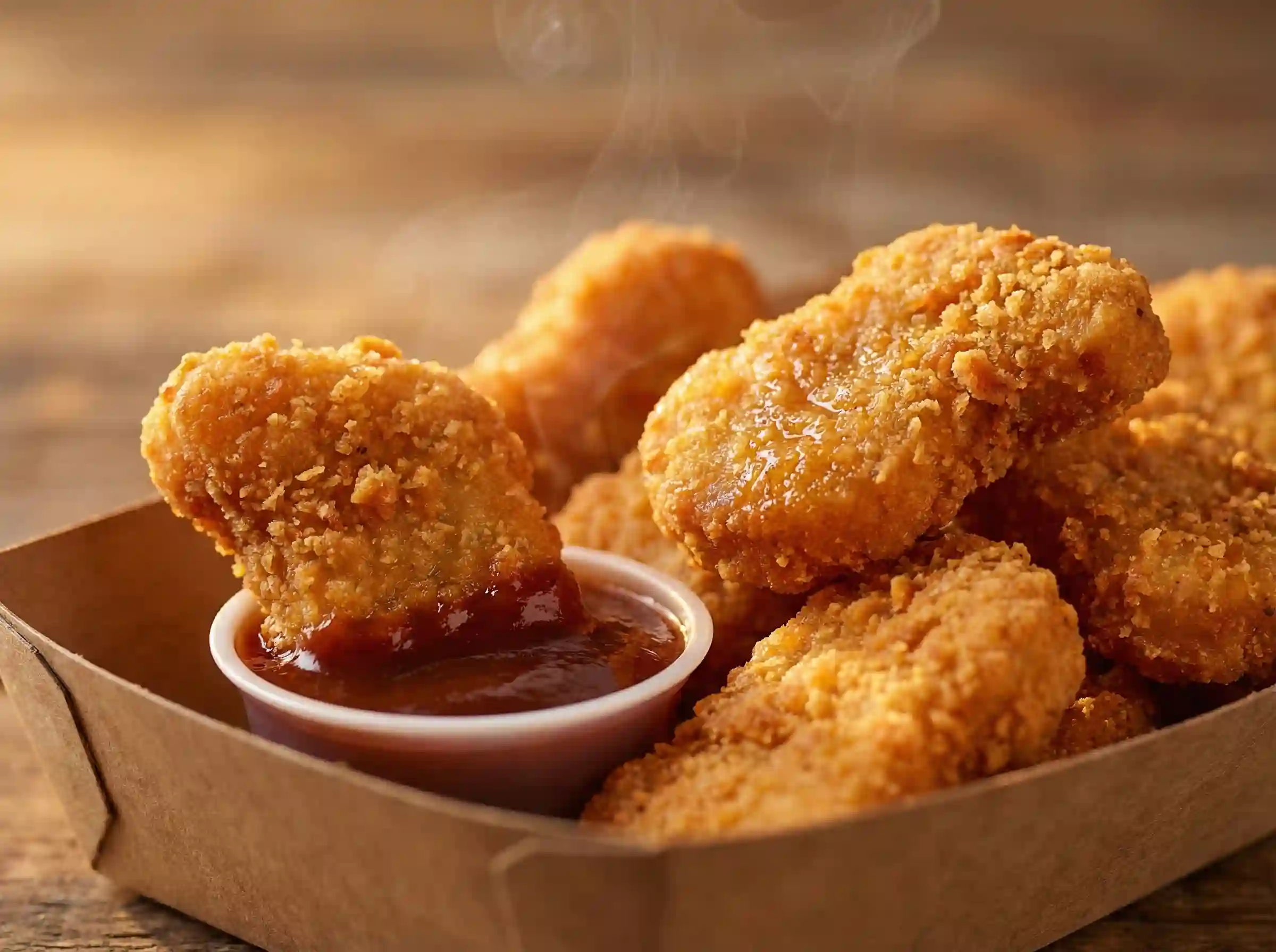 kfc 12 piece chicken nuggets from fill up box close up