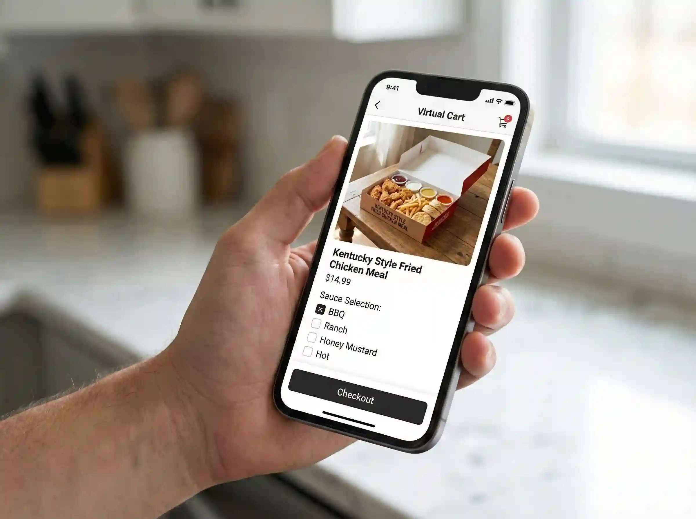 ordering kfc fill up box online using mobile app