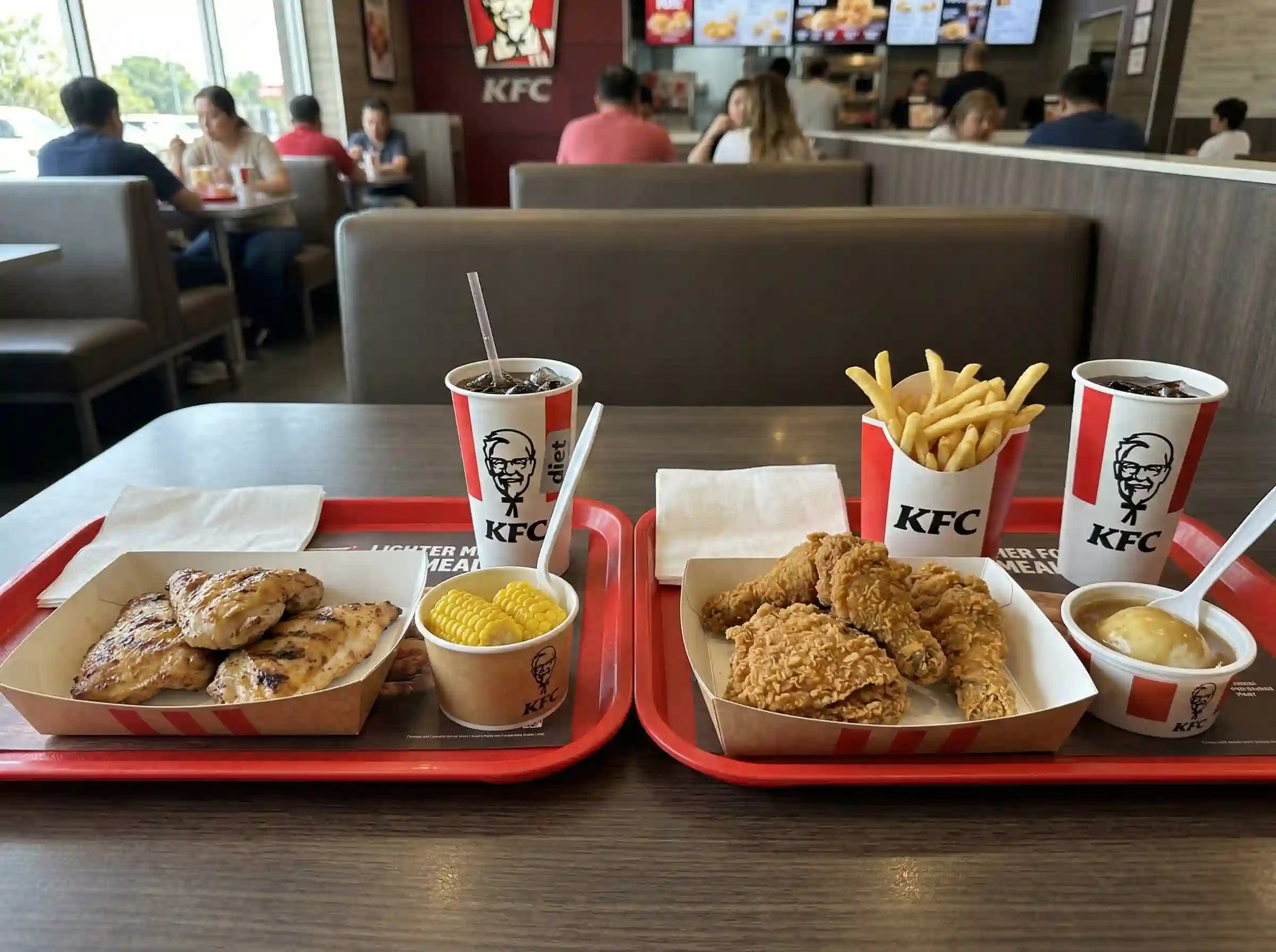 3 piece Chicken Big Box Meal calories comparison lighter vs high calorie options