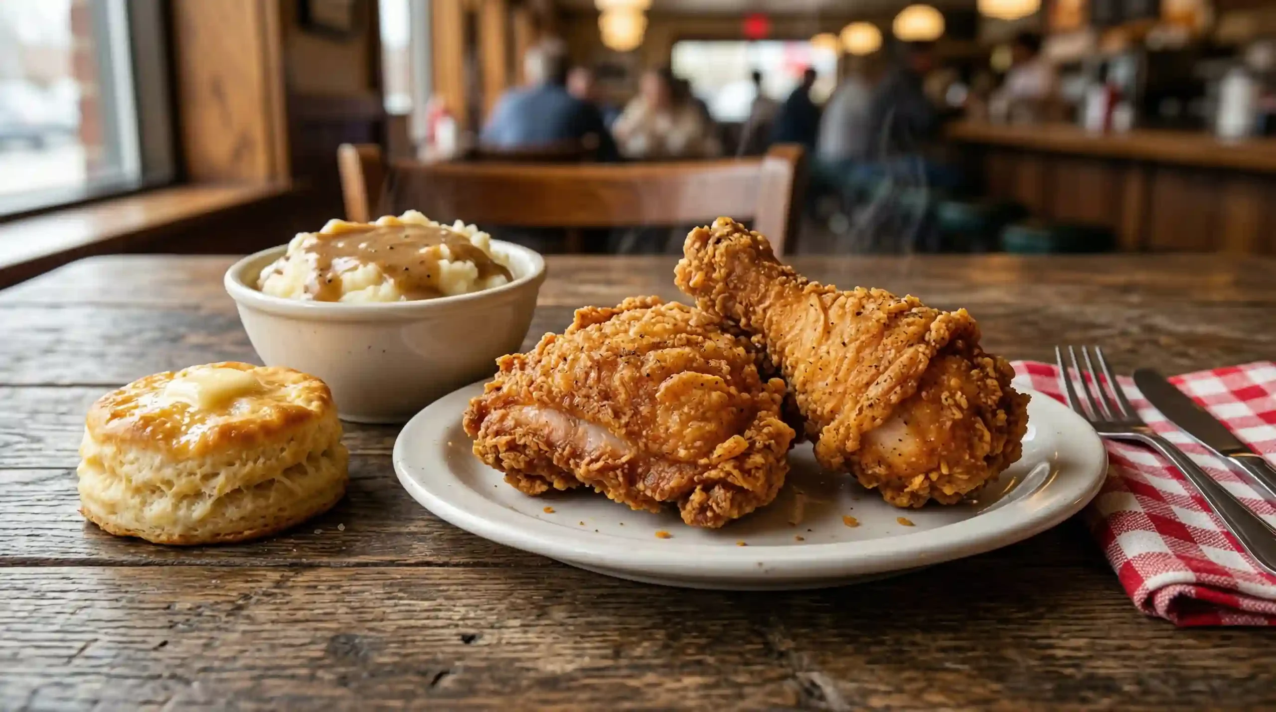 Taste of KFC 2 piece deal with drumstick, thigh, mashed potatoes and biscuit