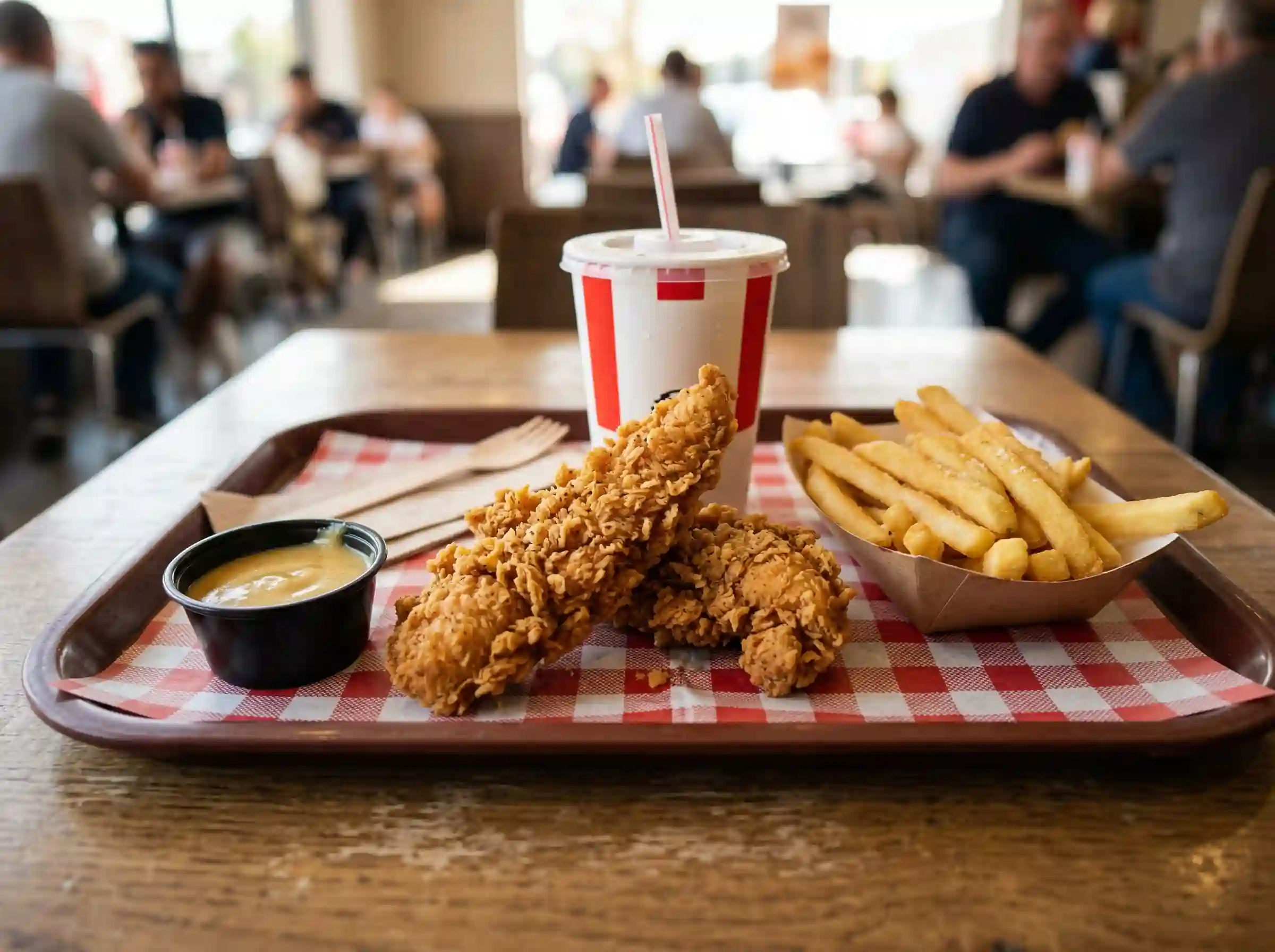 KFC 2 piece tenders kids meal vs nuggets kids meal comparison with side and drink