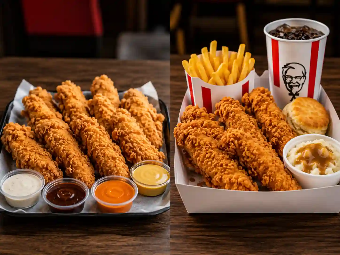 KFC 8-piece tenders only meal vs combo meal comparison