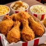 Taste of KFC 6 pc. Deal with fried chicken, biscuits, mac and cheese, mashed potatoes, coleslaw, and corn